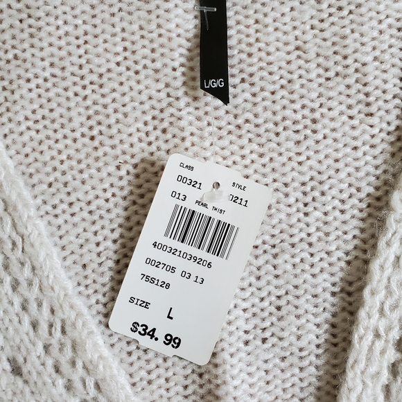 Razzle Dazzle Criss Cross Cream Colour Sweater NWT - Picture 5 of 7